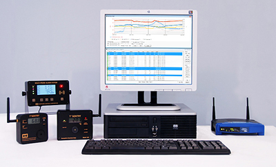 Model AMS Ethernet Network Data Logger with Alarm Notification System.