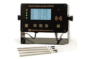 Model MPS Series Temperature and Humidity Monitor with Alarm Condition Notification.